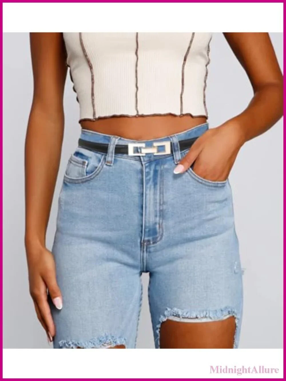 Skinny Faux Leather Belt Thin PU Leather Waist Belt for Dresses Jeans